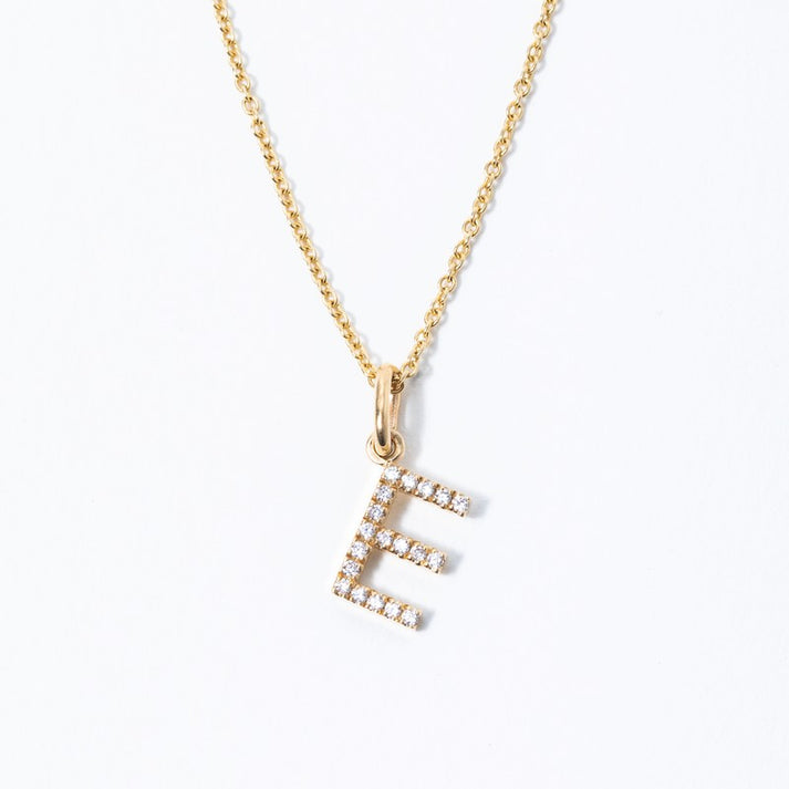 E'' Initial Diamond Charm