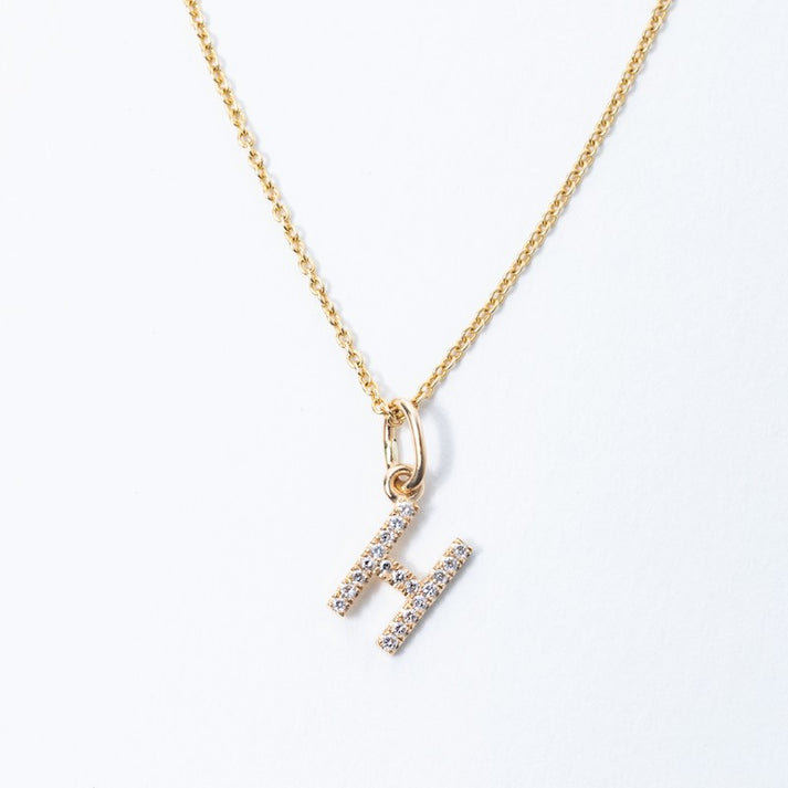 H'' Initial Diamond Charm