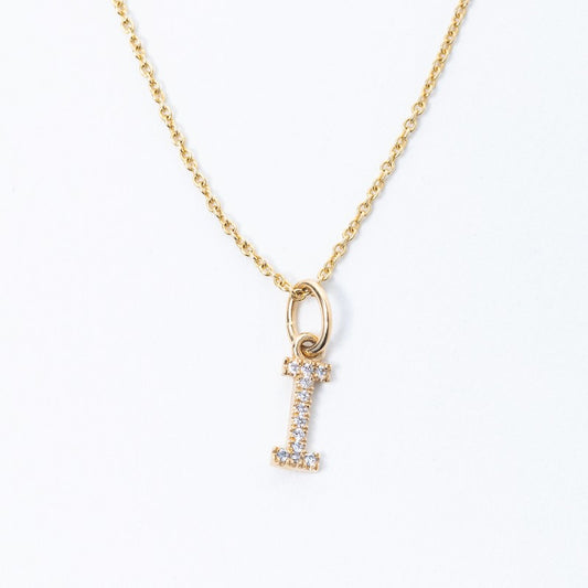 I'' Initial Diamond Charm