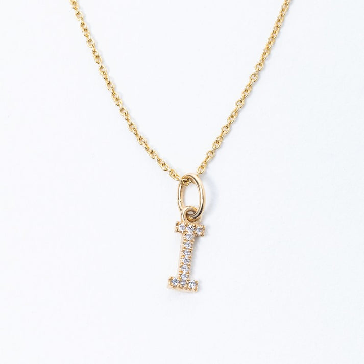 I'' Initial Diamond Charm