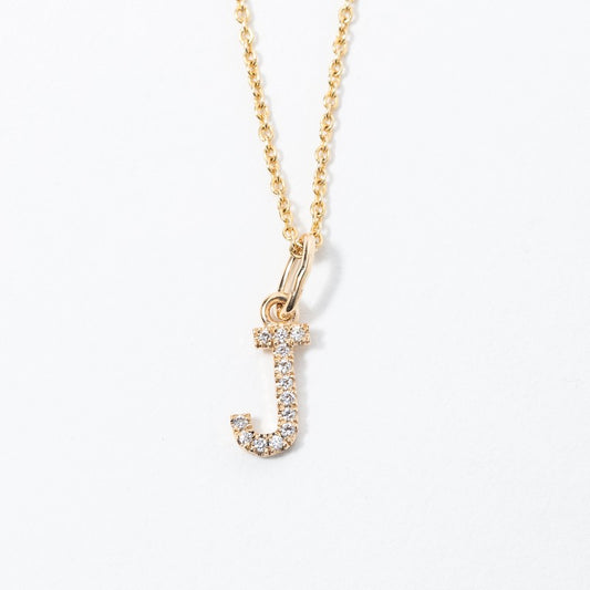 J'' Initial Diamond Charm