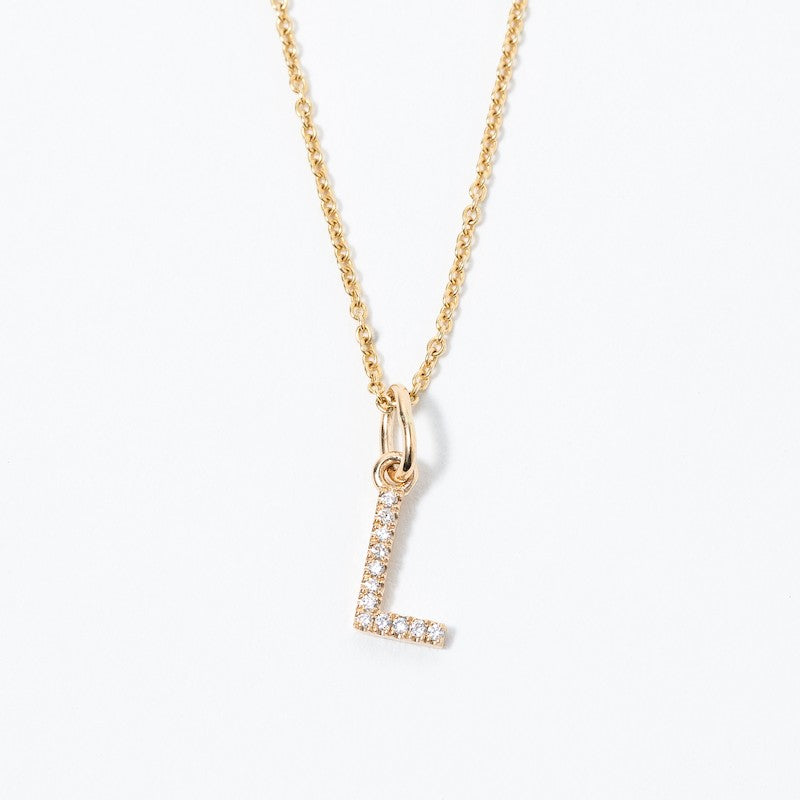 L'' Initial Diamond Charm