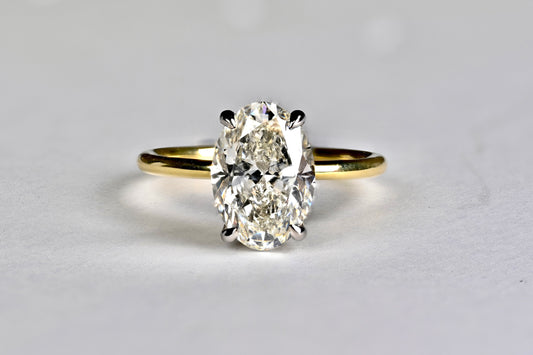 3.02ct GIA certified I color SI2 clarity Oval