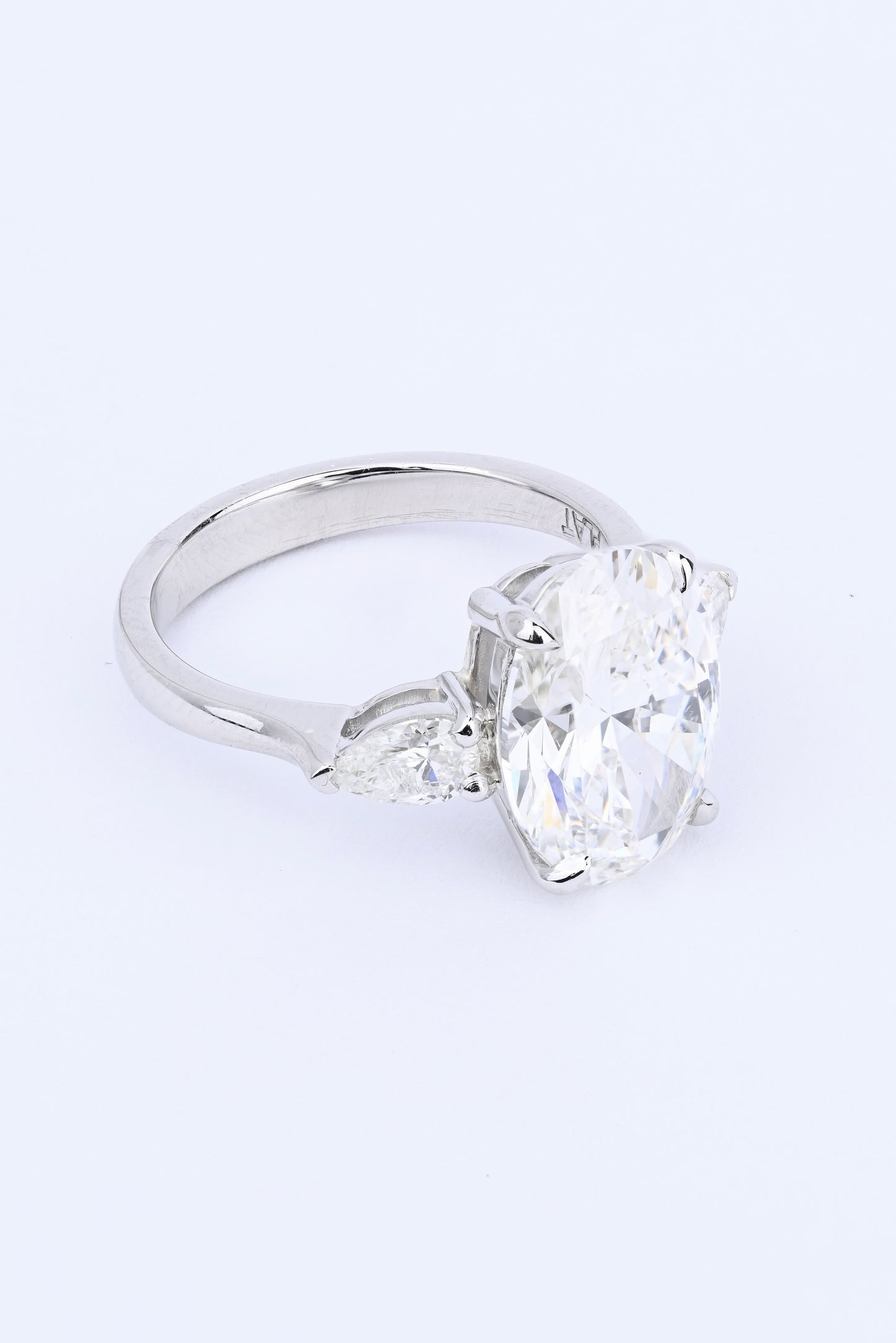 5.01ct Pear Shape 3-Stone engagement ring