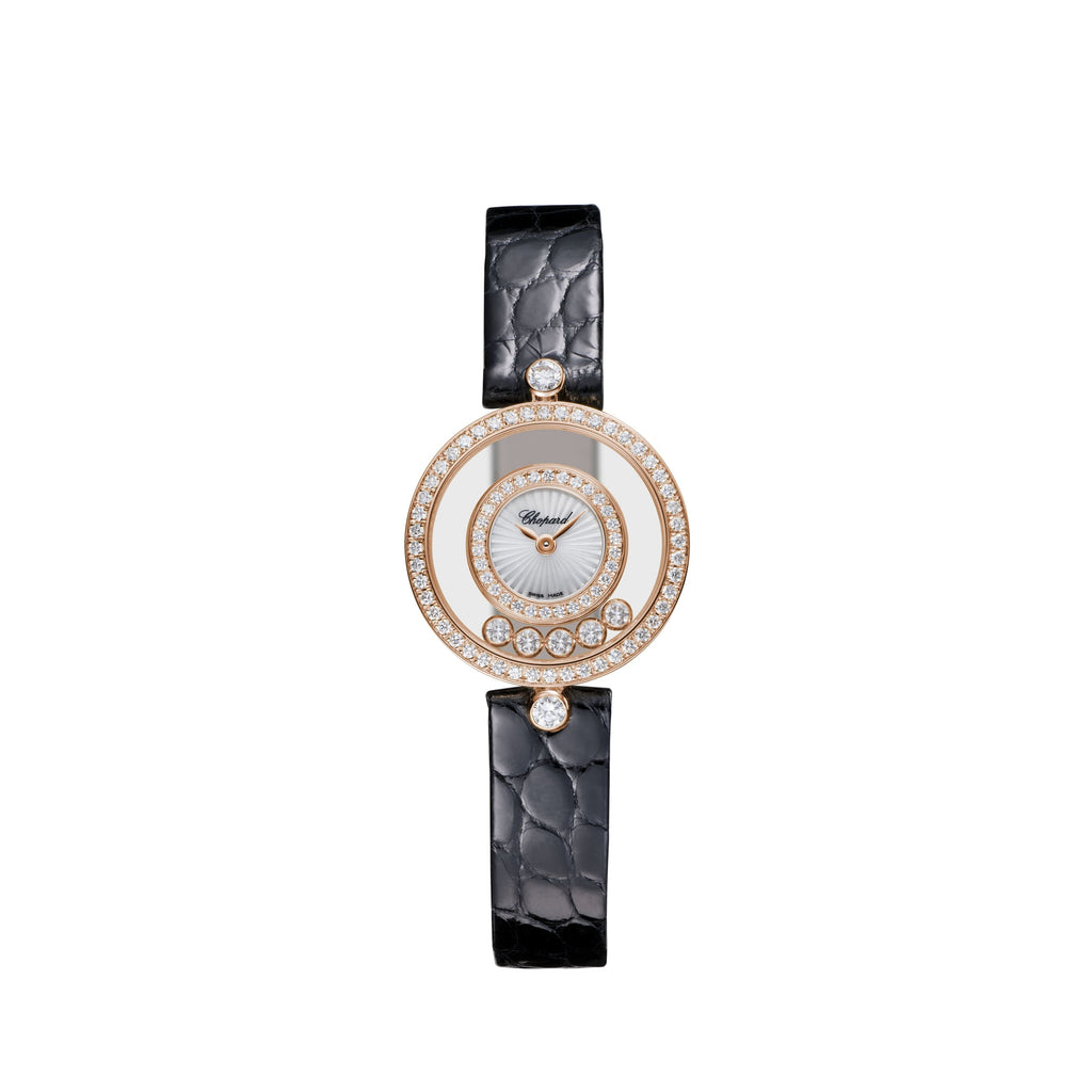 HAPPY DIAMONDS ICONS 26 MM, QUARTZ, ETHICAL ROSE GOLD, DIAMONDS 203957-5214