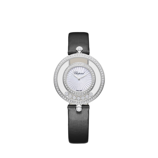 HAPPY DIAMONDS ICONS 32 MM, QUARTZ, ETHICAL WHITE GOLD, DIAMONDS 209426-1201