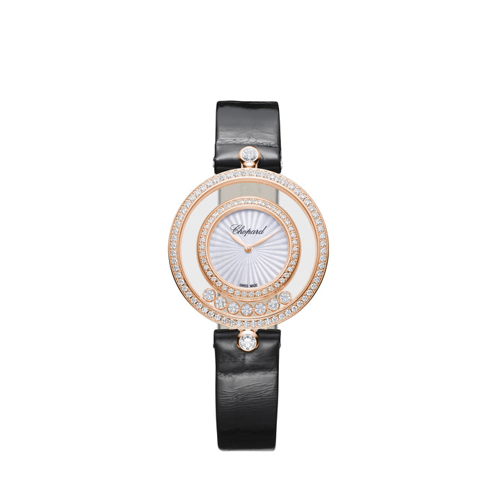 HAPPY DIAMONDS ICONS 32 MM, QUARTZ, ETHICAL ROSE GOLD, DIAMONDS 209426-5201