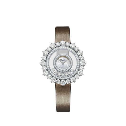 HAPPY DIAMONDS JOAILLERIE 36 MM, QUARTZ, ETHICAL WHITE GOLD, DIAMONDS 209436-1002