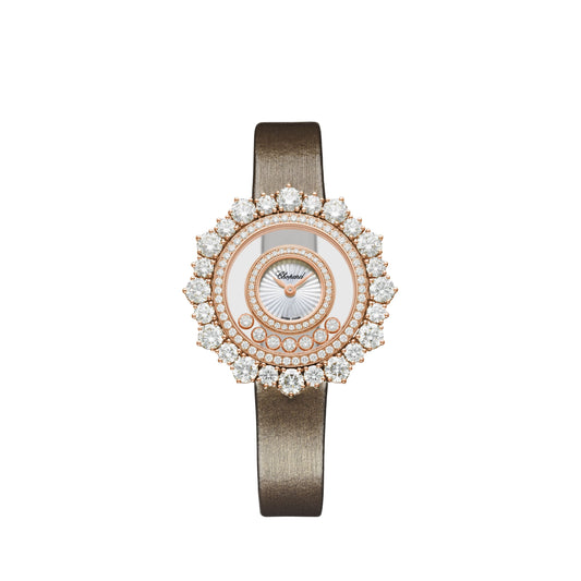 HAPPY DIAMONDS JOAILLERIE 36 MM, QUARTZ, ETHICAL ROSE GOLD, DIAMONDS 209436-5002