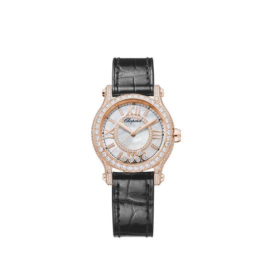 HAPPY SPORT 30 MM, AUTOMATIC, ETHICAL ROSE GOLD, DIAMONDS 274302-5003