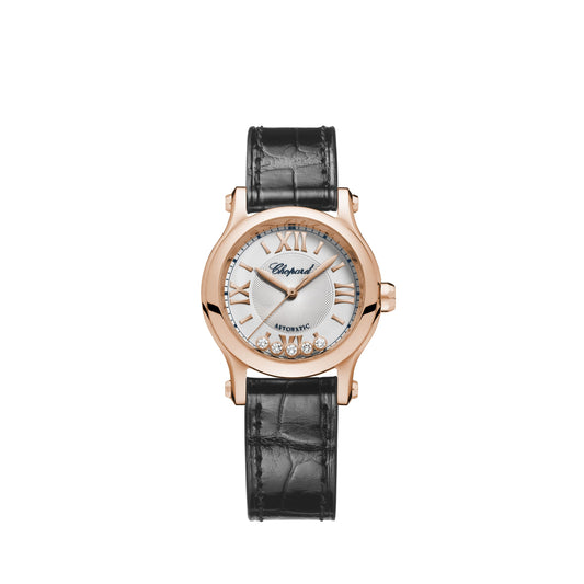 HAPPY SPORT 30 MM, AUTOMATIC, ETHICAL ROSE GOLD, DIAMONDS 274893-5011