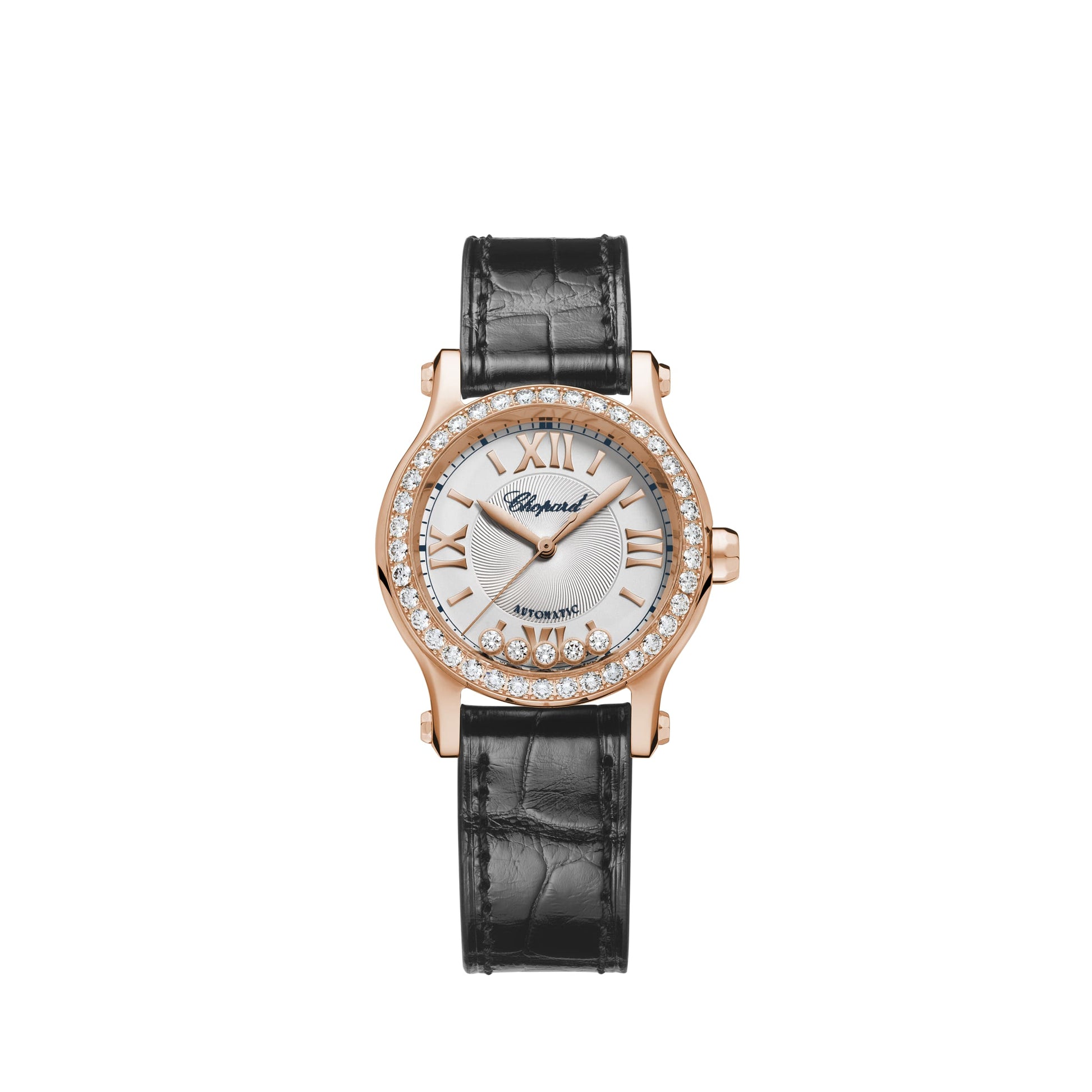 HAPPY SPORT 30 MM, AUTOMATIC, ETHICAL ROSE GOLD, DIAMONDS 274893-5012 - Dejaun Jewelers
