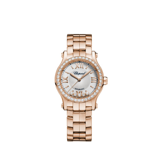 HAPPY SPORT 30 MM, AUTOMATIC, ETHICAL ROSE GOLD, DIAMONDS 274893-5014