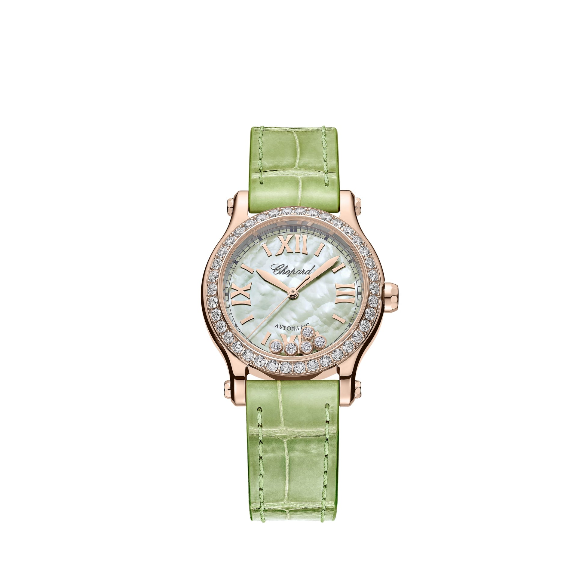 HAPPY SPORT 30 MM, AUTOMATIC, ETHICAL ROSE GOLD, DIAMONDS 274893-5016 - Dejaun Jewelers