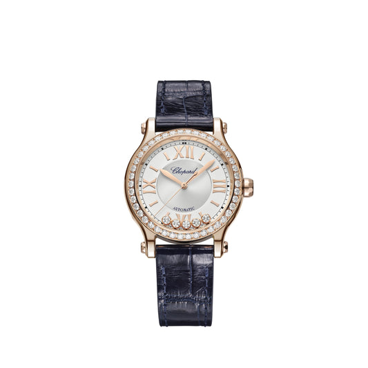 HAPPY SPORT 33 MM, AUTOMATIC, ETHICAL ROSE GOLD, DIAMONDS 275378-5003