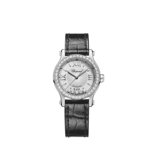 HAPPY SPORT 30 MM, AUTOMATIC, LUCENT STEEL™, DIAMONDS 278573-3013