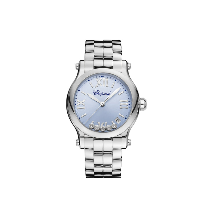 HAPPY SPORT 36 MM, QUARTZ, LUCENT STEEL™, DIAMONDS 278582-3008