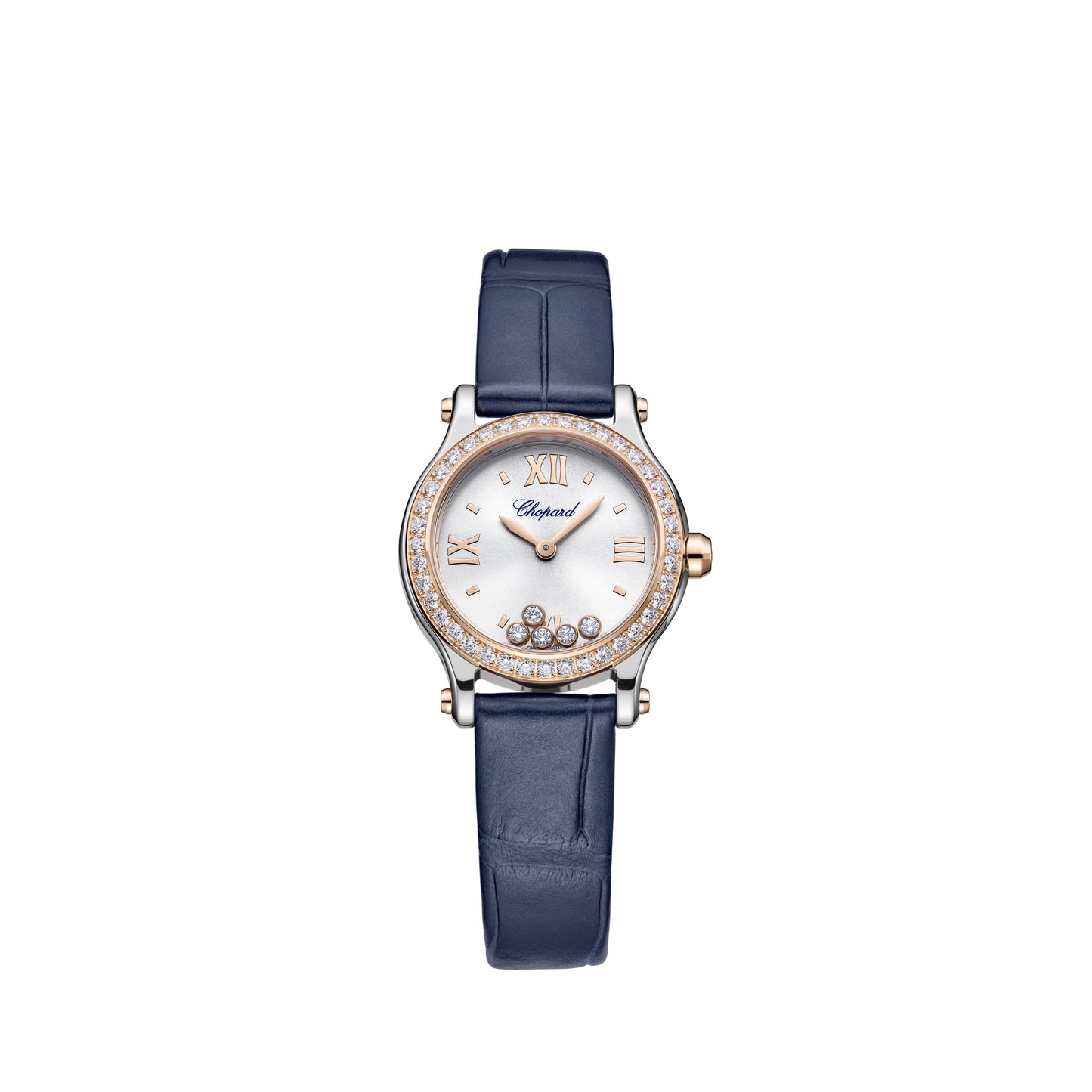 HAPPY SPORT 25 MM, QUARTZ, ETHICAL ROSE GOLD, LUCENT STEEL™, DIAMONDS 278620-6002