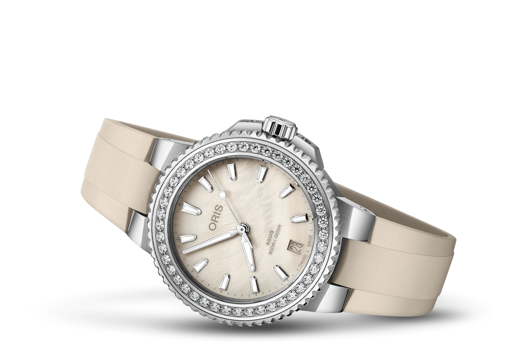 Oris Aquis Date Diamonds Automatic Watch 01 733 7792 4956-07 4 19 61FC