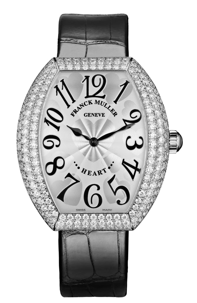 Heart design presents an elegant interpretation of the tonneau shape Watch 5002MQZD3WGEB