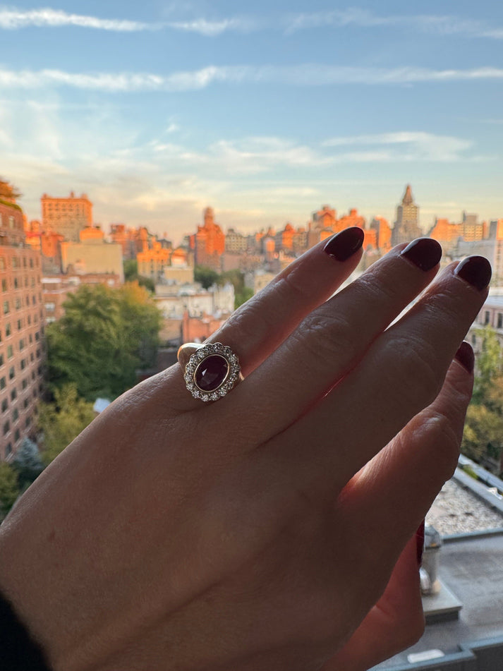 Ruby and Diamond Pinky Ring