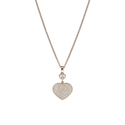 HAPPY HEARTS PENDANT, ETHICAL ROSE GOLD, DIAMONDS 797482-5009