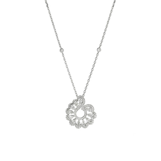 PRECIOUS LACE VAGUE PENDANT, ETHICAL WHITE GOLD, DIAMONDS 798349-1001