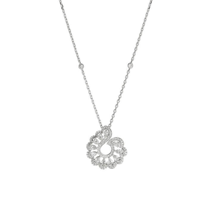 PRECIOUS LACE VAGUE PENDANT, ETHICAL WHITE GOLD, DIAMONDS 798349-1001