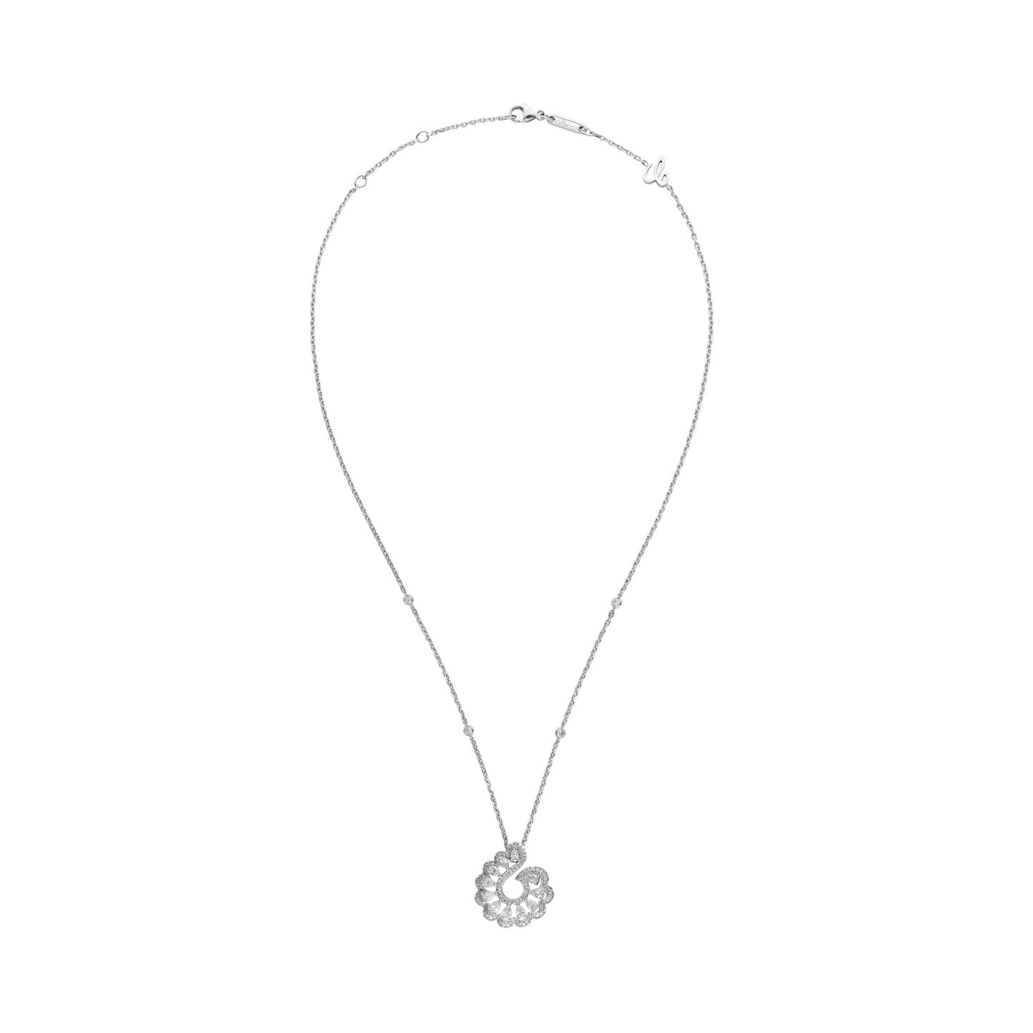 PRECIOUS LACE VAGUE PENDANT, ETHICAL WHITE GOLD, DIAMONDS 798349-1001