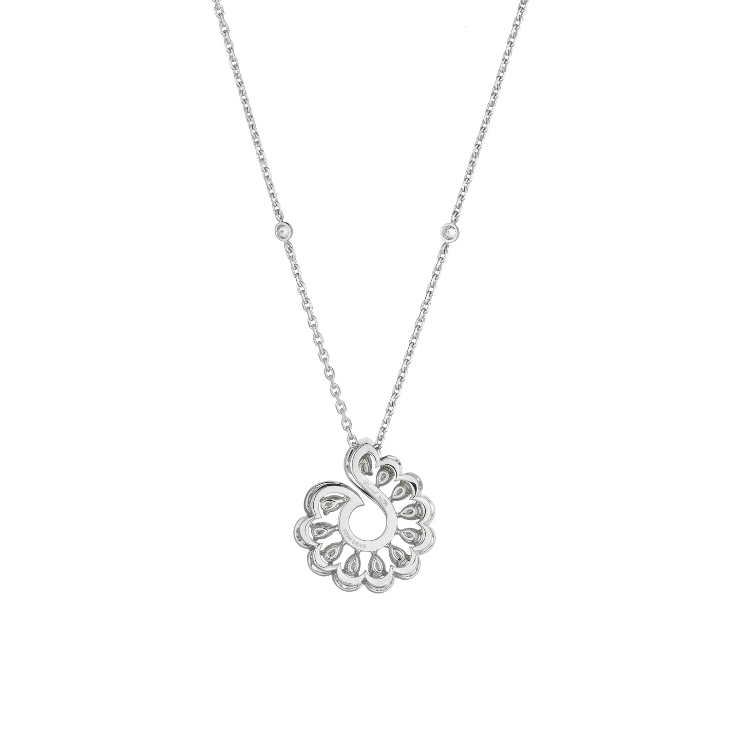 PRECIOUS LACE VAGUE PENDANT, ETHICAL WHITE GOLD, DIAMONDS 798349-1001