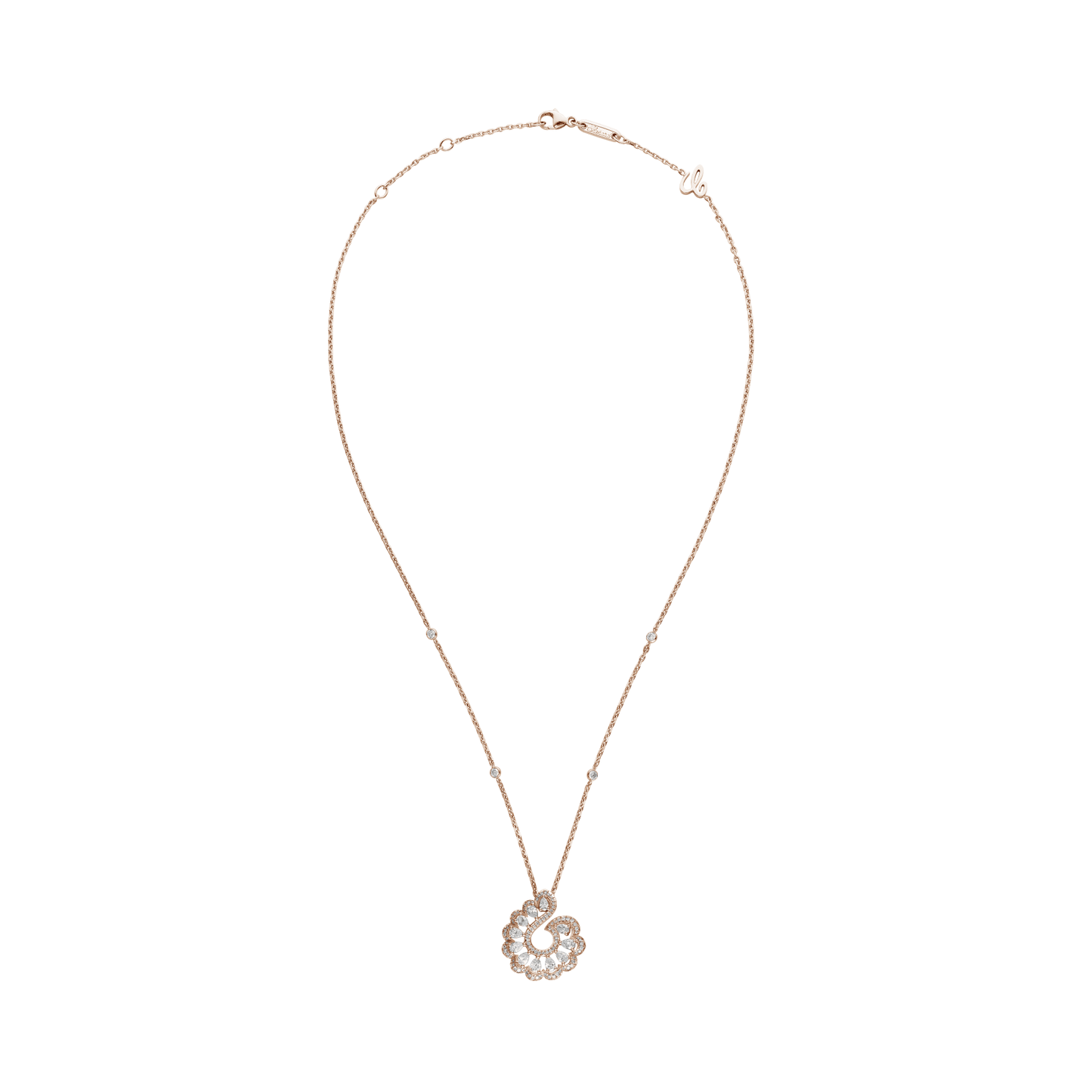 PRECIOUS LACE VAGUE PENDANT, ETHICAL ROSE GOLD, DIAMONDS 798349-5001