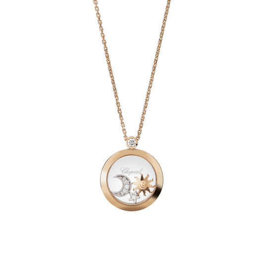 HAPPY SUN, MOON AND STARS PENDANT, ETHICAL ROSE GOLD, DIAMONDS 799434-5201