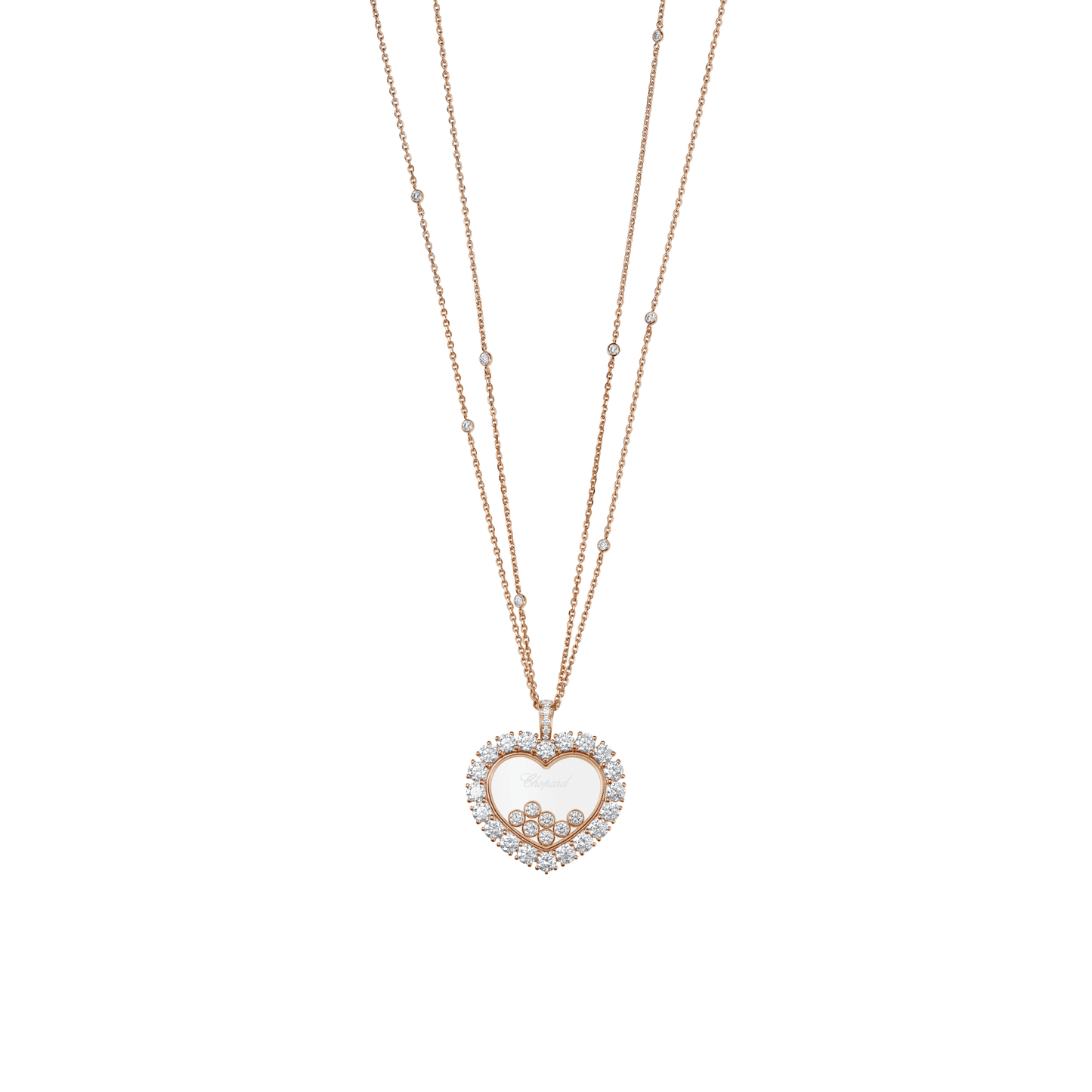 HAPPY DIAMONDS ICONS JOAILLERIE PENDANT, ETHICAL ROSE GOLD, DIAMONDS 79A049-5001