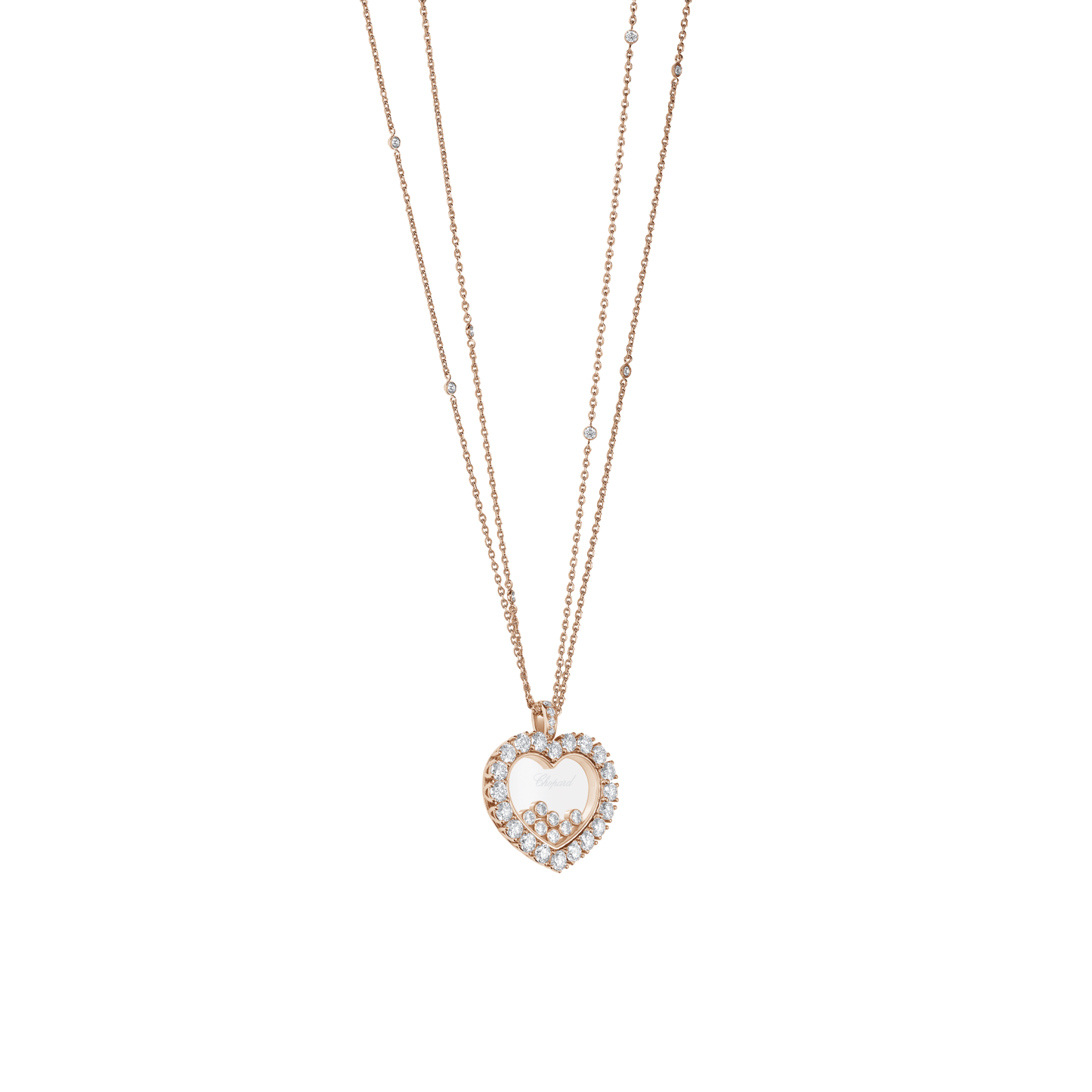 HAPPY DIAMONDS ICONS JOAILLERIE PENDANT, ETHICAL ROSE GOLD, DIAMONDS 79A049-5001