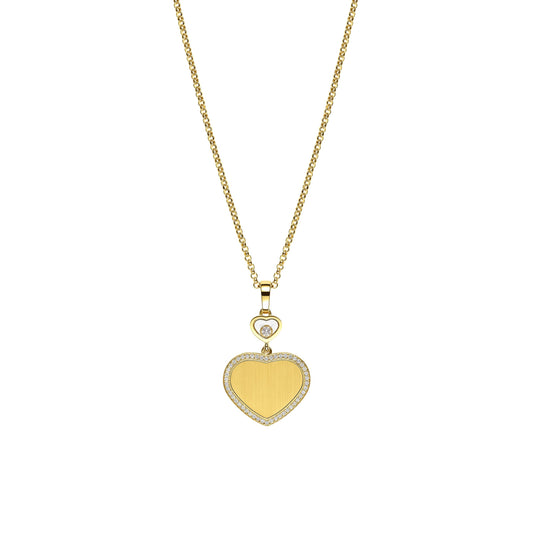 HAPPY HEARTS GOLDEN HEARTS PENDANT, ETHICAL YELLOW GOLD, DIAMONDS 79A107-0921