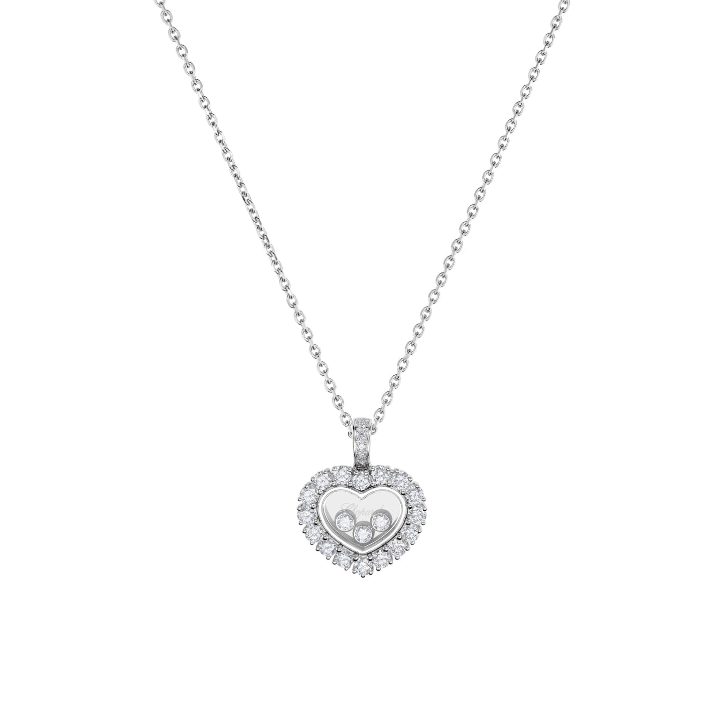 HAPPY DIAMONDS ICONS JOAILLERIE PENDANT, ETHICAL WHITE GOLD, DIAMONDS 79A615-1001