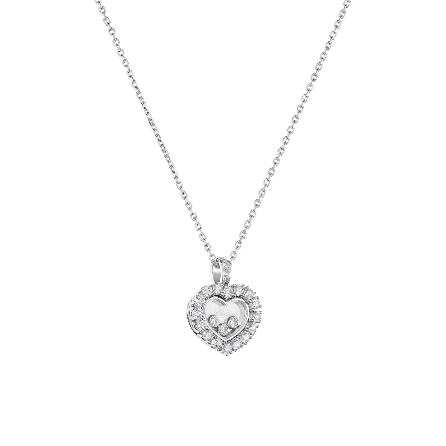 HAPPY DIAMONDS ICONS JOAILLERIE PENDANT, ETHICAL WHITE GOLD, DIAMONDS 79A615-1001