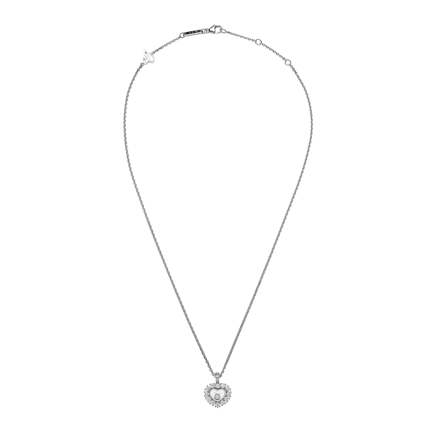 HAPPY DIAMONDS ICONS JOAILLERIE PENDANT, ETHICAL WHITE GOLD, DIAMONDS 79A616-1001