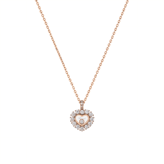 HAPPY DIAMONDS ICONS JOAILLERIE PENDANT, ETHICAL ROSE GOLD, DIAMONDS 79A616-5001