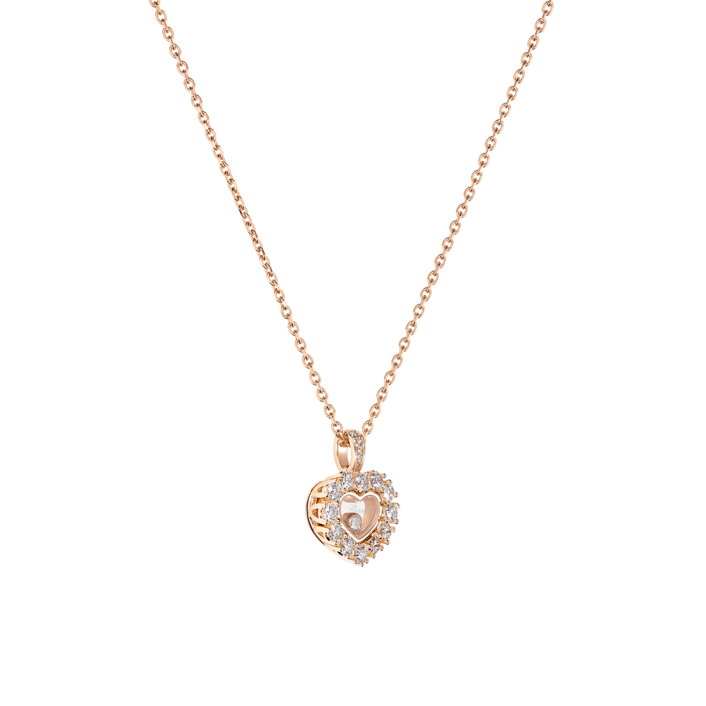 HAPPY DIAMONDS ICONS JOAILLERIE PENDANT, ETHICAL ROSE GOLD, DIAMONDS 79A616-5001