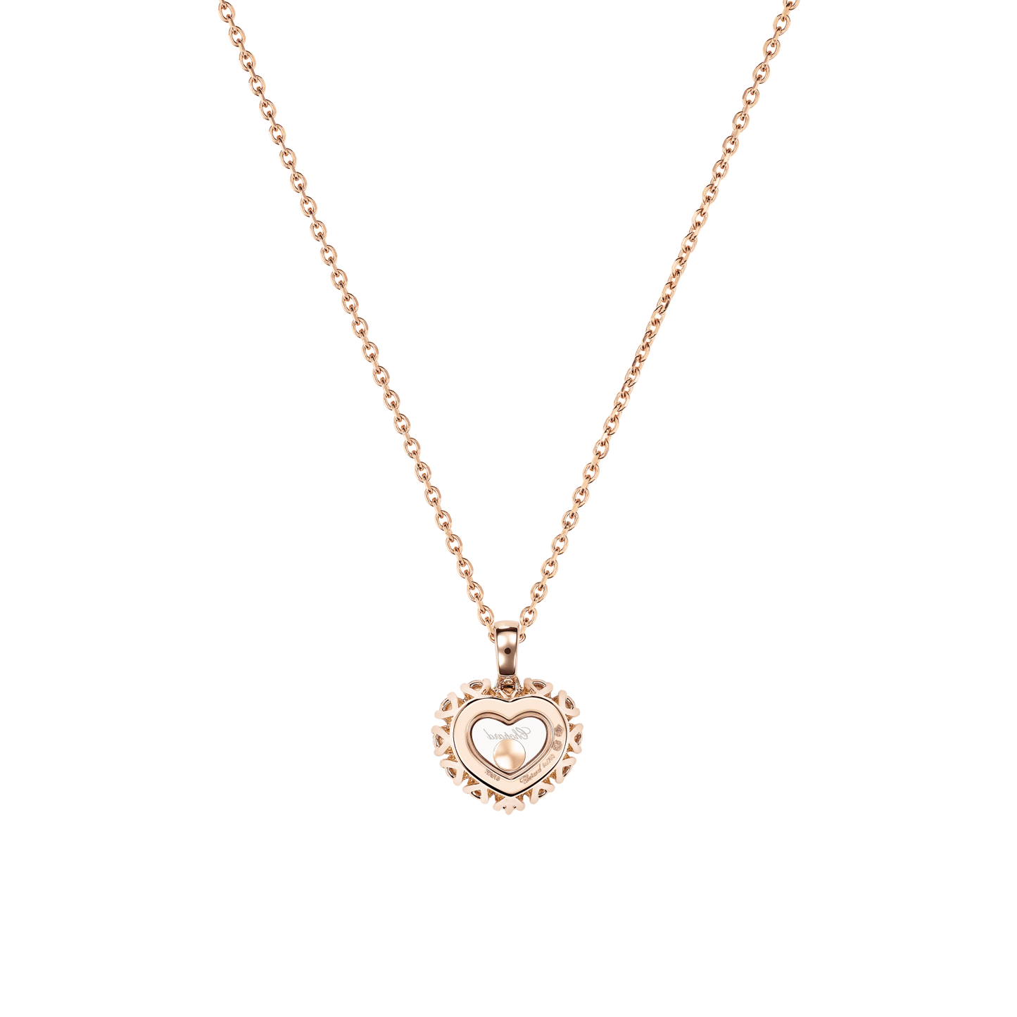 HAPPY DIAMONDS ICONS JOAILLERIE PENDANT, ETHICAL ROSE GOLD, DIAMONDS 79A616-5001