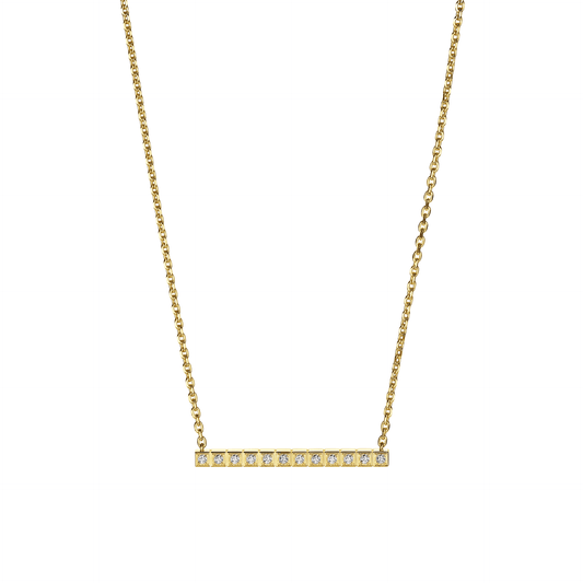 ICE CUBE NECKLACE, ETHICAL YELLOW GOLD, FULL-SET DIAMONDS 817702-0003