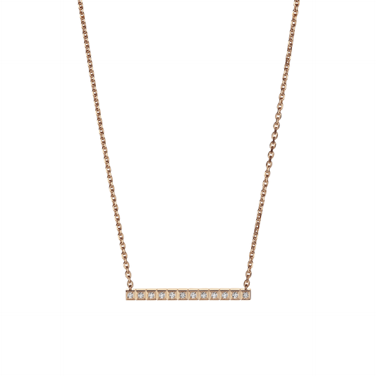 ICE CUBE NECKLACE, ETHICAL ROSE GOLD, FULL-SET DIAMONDS 817702-5003