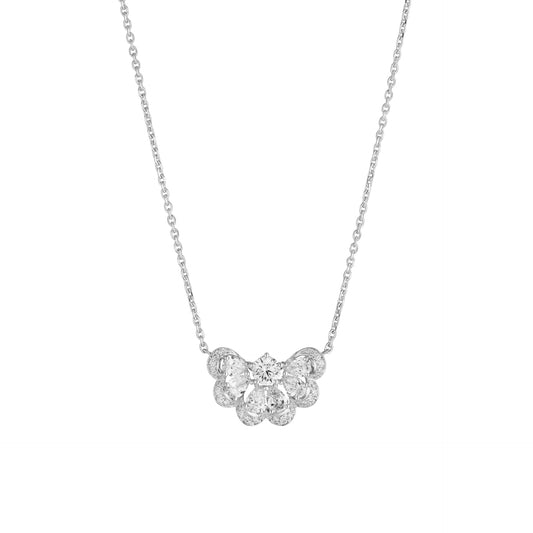 PRECIOUS LACE NUAGE NECKLACE, ETHICAL WHITE GOLD, DIAMONDS 818351-1001