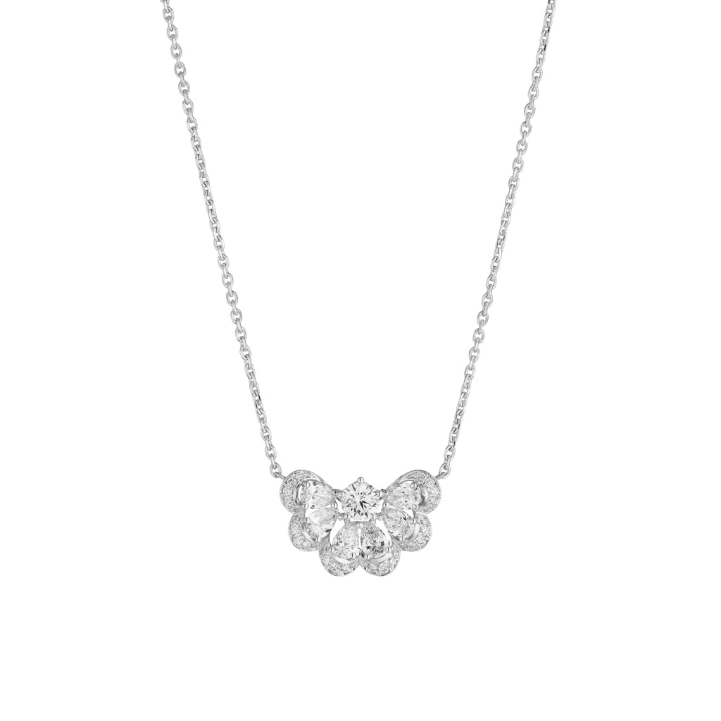 PRECIOUS LACE NUAGE NECKLACE, ETHICAL WHITE GOLD, DIAMONDS 818351-1001