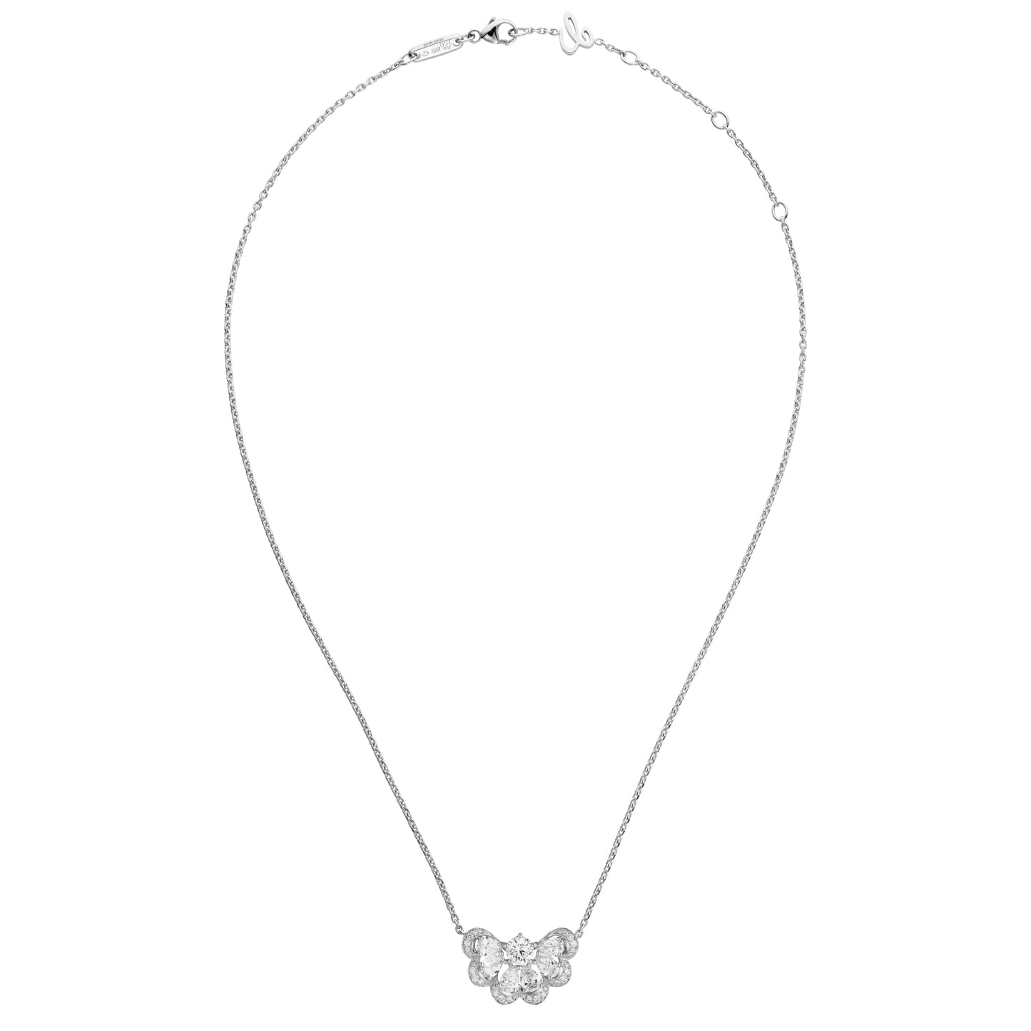 PRECIOUS LACE NUAGE NECKLACE, ETHICAL WHITE GOLD, DIAMONDS 818351-1001