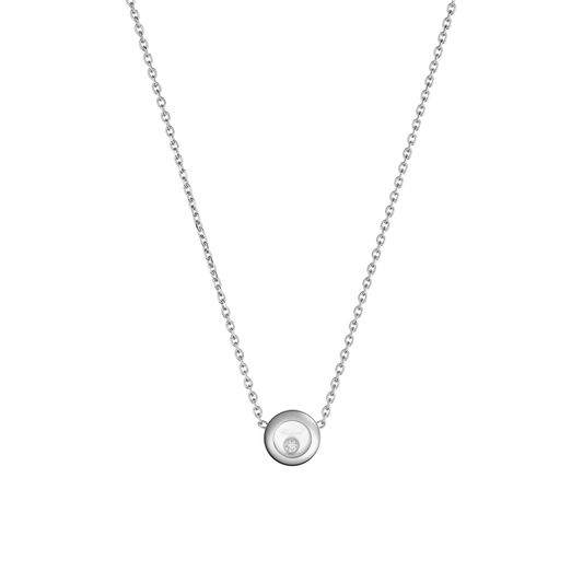 HAPPY DIAMONDS ICONS NECKLACE, ETHICAL WHITE GOLD, DIAMOND 81A017-1001