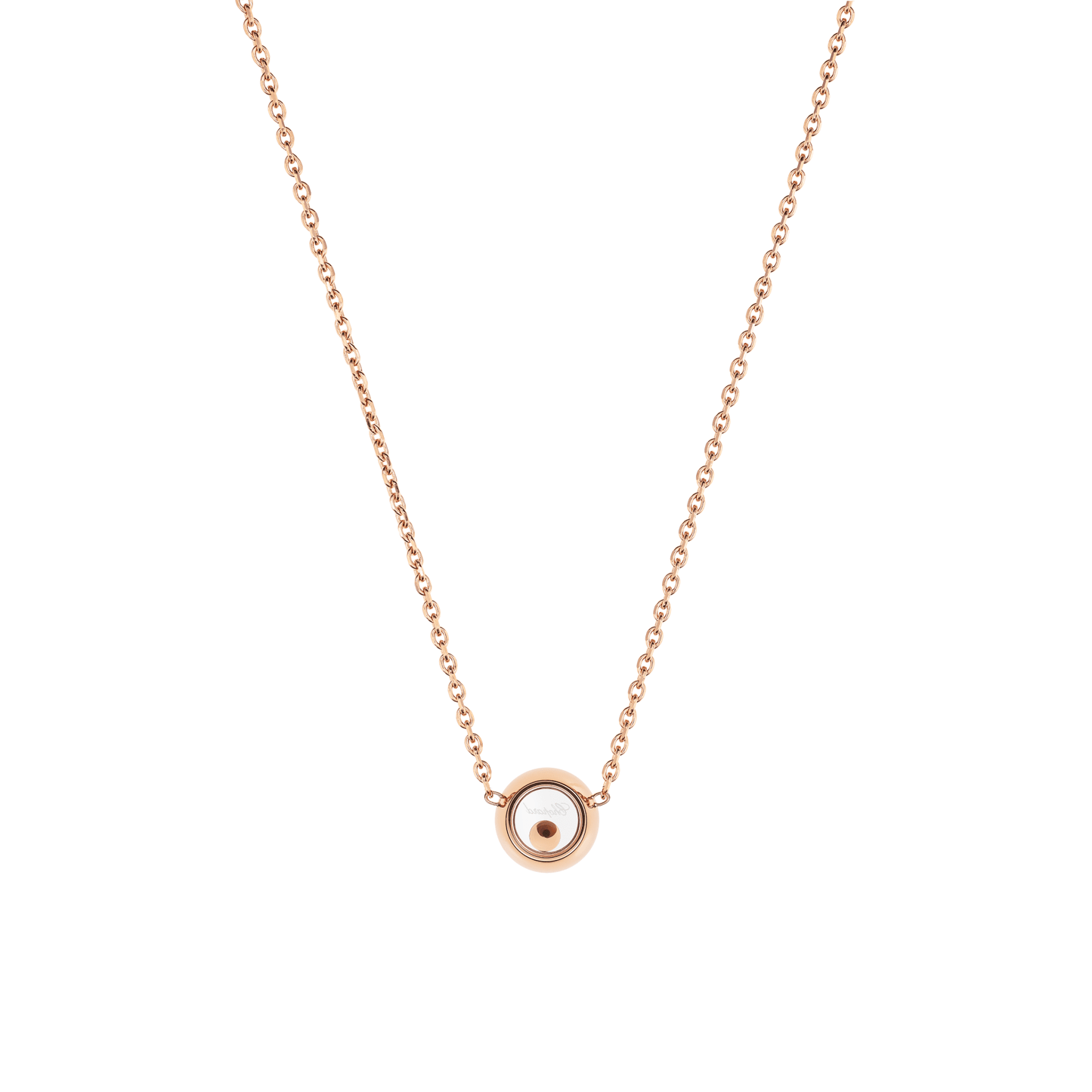 HAPPY DIAMONDS ICONS NECKLACE, ETHICAL ROSE GOLD, DIAMOND 81A017-5001