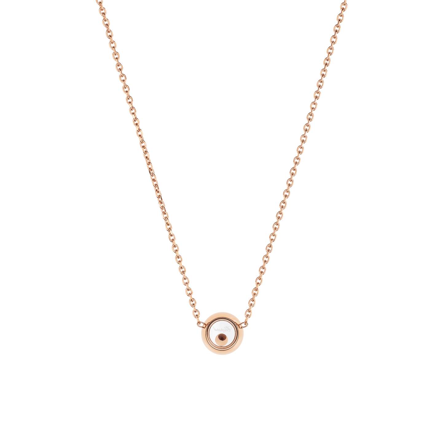 HAPPY DIAMONDS ICONS NECKLACE, ETHICAL ROSE GOLD, DIAMONDS 81A017-5201