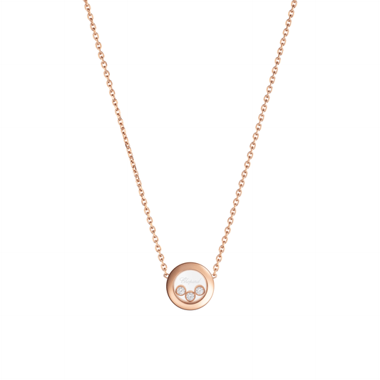 HAPPY DIAMONDS ICONS NECKLACE, ETHICAL ROSE GOLD, DIAMONDS 81A018-5001